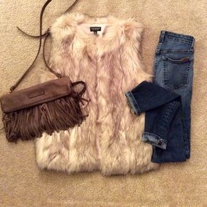 Top Shop Faux fur vest